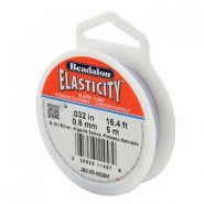 Beadalon Elasticity Hilo nylon elastico 0.8mm - Satin Silver